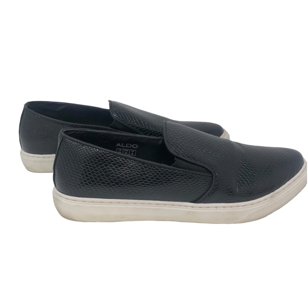 ALDO SNAKESKIN SLIP ON SNEAKERS 10